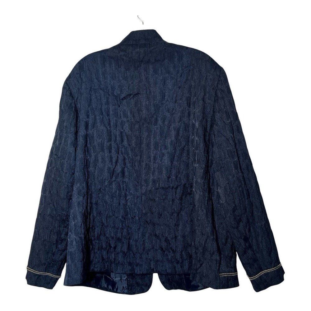 Alfred Dunner Women's Navy Blue‎ Embroidered Quilted Jacket 18W - Picture 2 of 7